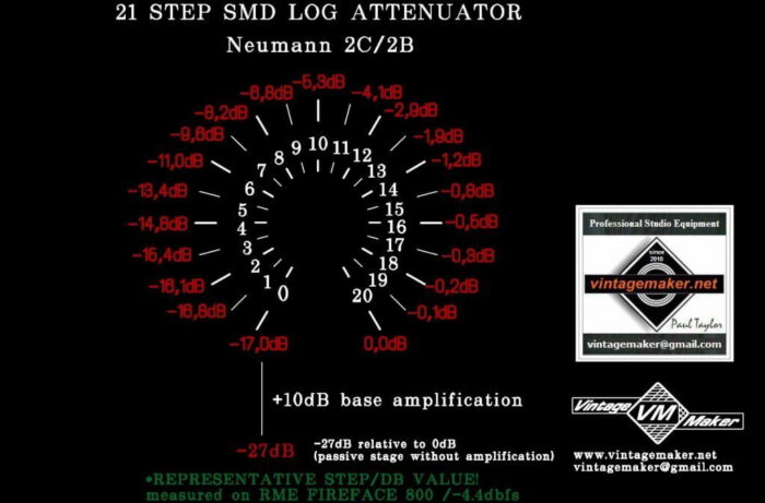 21 step precision neumann master gain stereo potentiometer hi-res analog pot potential attenuator Schematic diagram