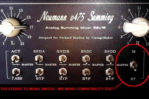 mono mixer schematic master stereo to mono mix compatibility test switch