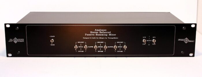passive summing box 555 Rack mount Summing mixer for Avid Pro Tools - Prism, Orion, SSL, API Audio
