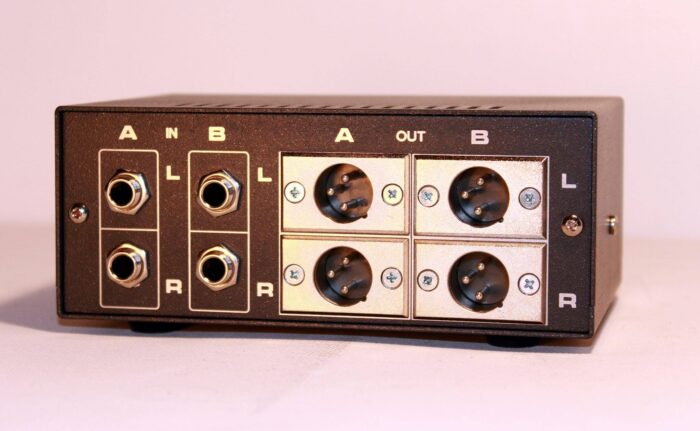 IMG_0012 TRS in XLR out balanced stereo audio studio monitor control speaker select switch