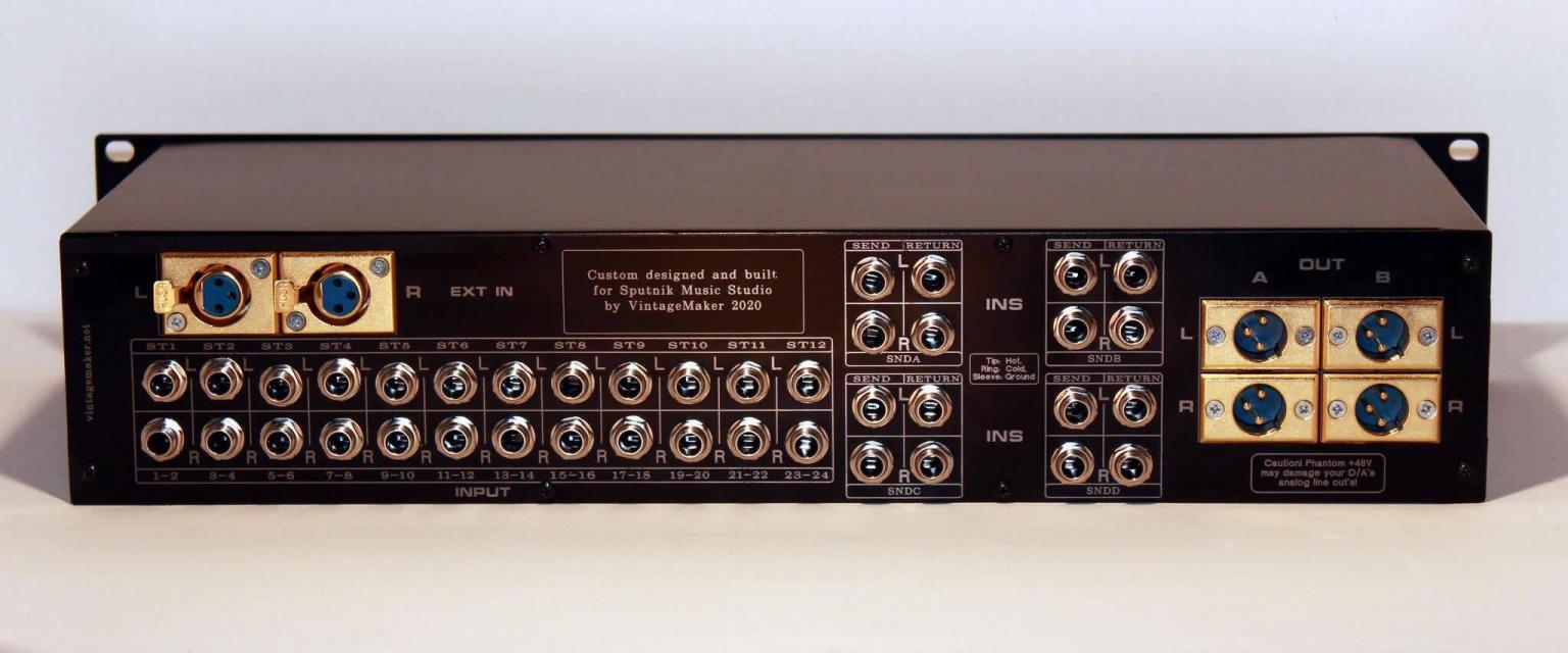 Passive Summing Mixer Custom 19inch rack 8 64 Input channel studio