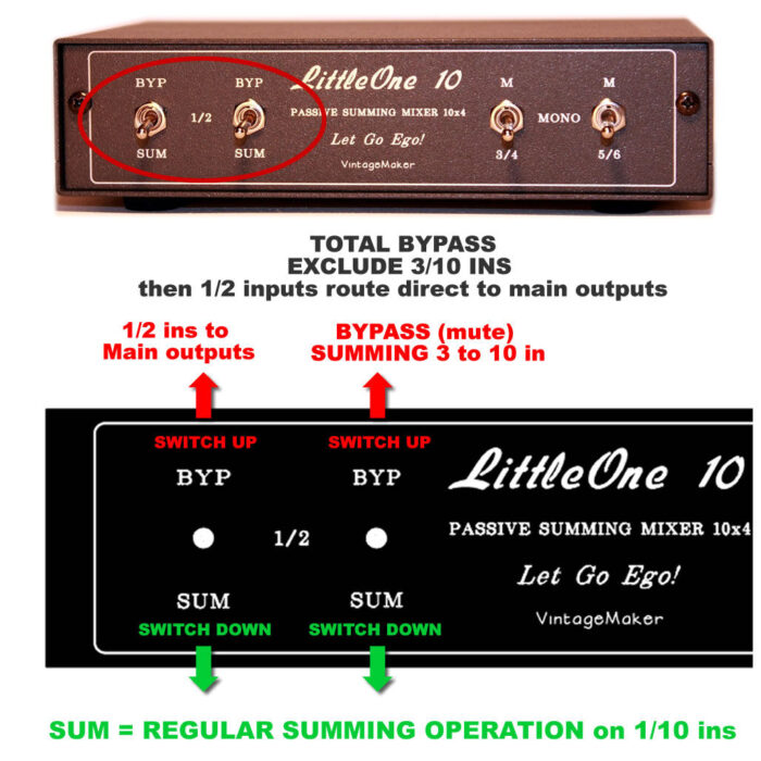 total bypass lt10 monitor 1-2 input to main out