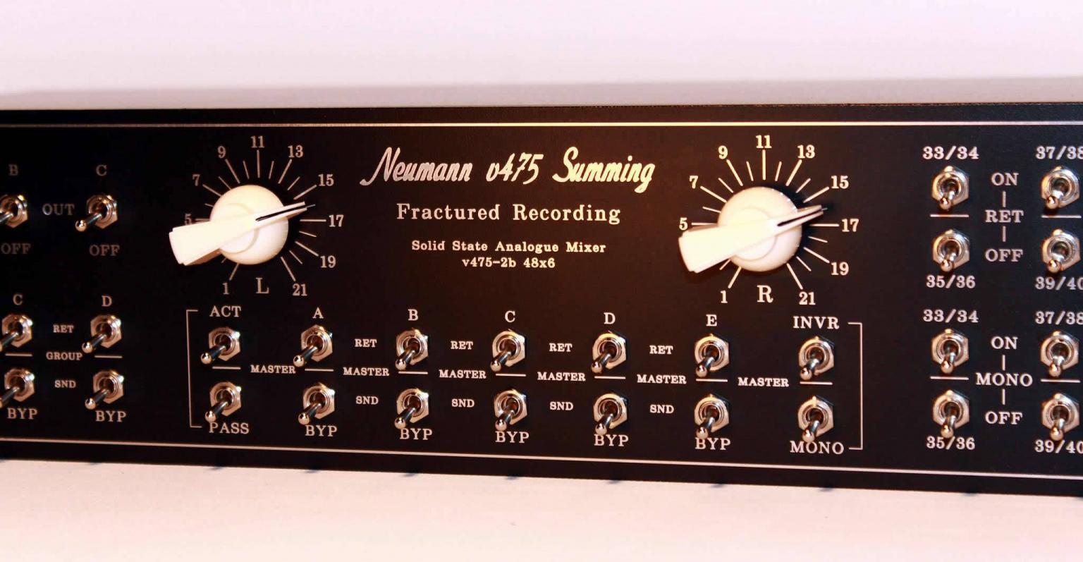 2URack 48x6 Neumann 4Bus 5Master Insert Analog Summing Mixer