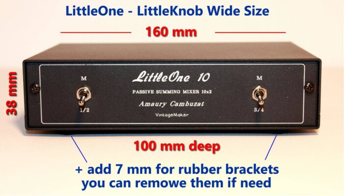 desktop summing box mixer dimensions size