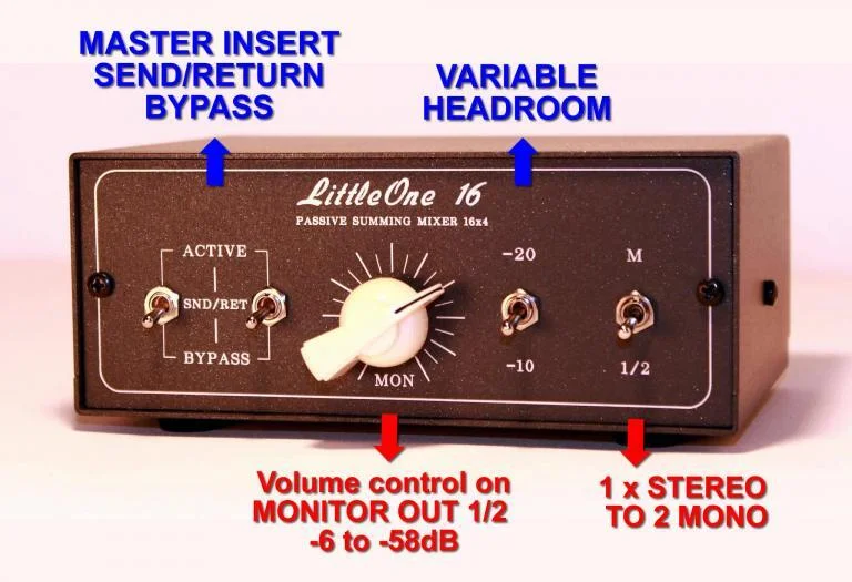 Mini mixer with insert studio pro analog instrument