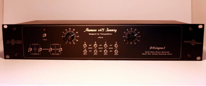 96 input studio mixer 10 analog summing for Prism Sound Titan