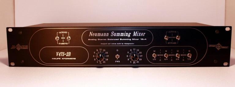2U Rack Neumann v4752b summing mixer vintage maker