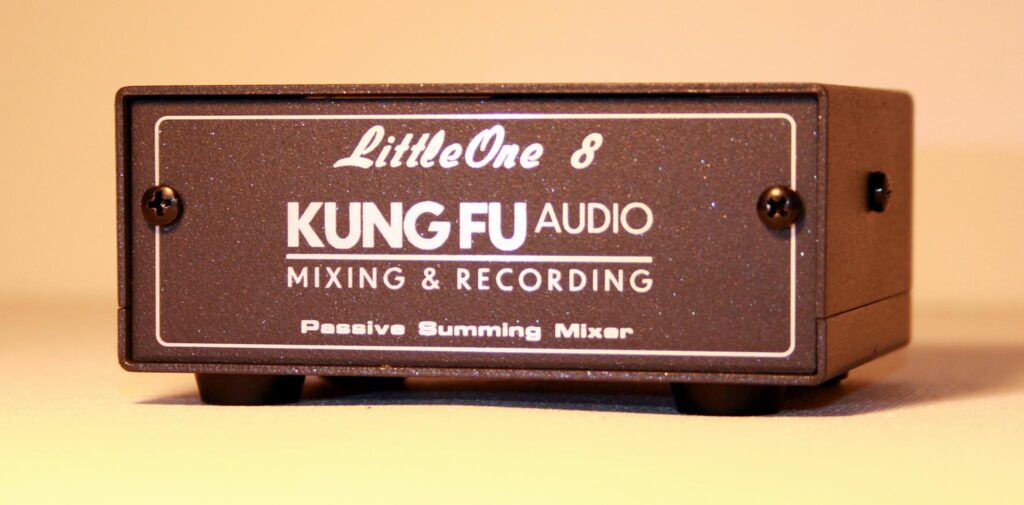 miniature analog studio stereo balanced summing box mixer