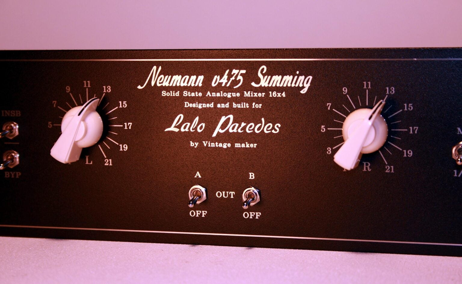 2URack 16x4 Neumann Dual Insert Analog Summing Box Mixer