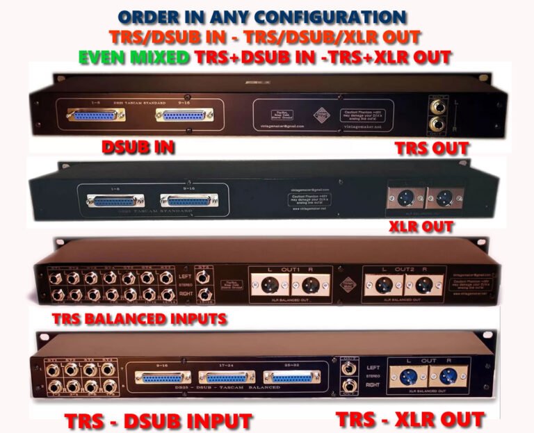 cheap inexpensive 1u passive summing mixer TRS DSUB XLR balanced