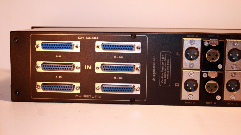 2U-Rack 16x4 Neumann 16 CH Insert - Dual Master Insert Analog Summing Mixer