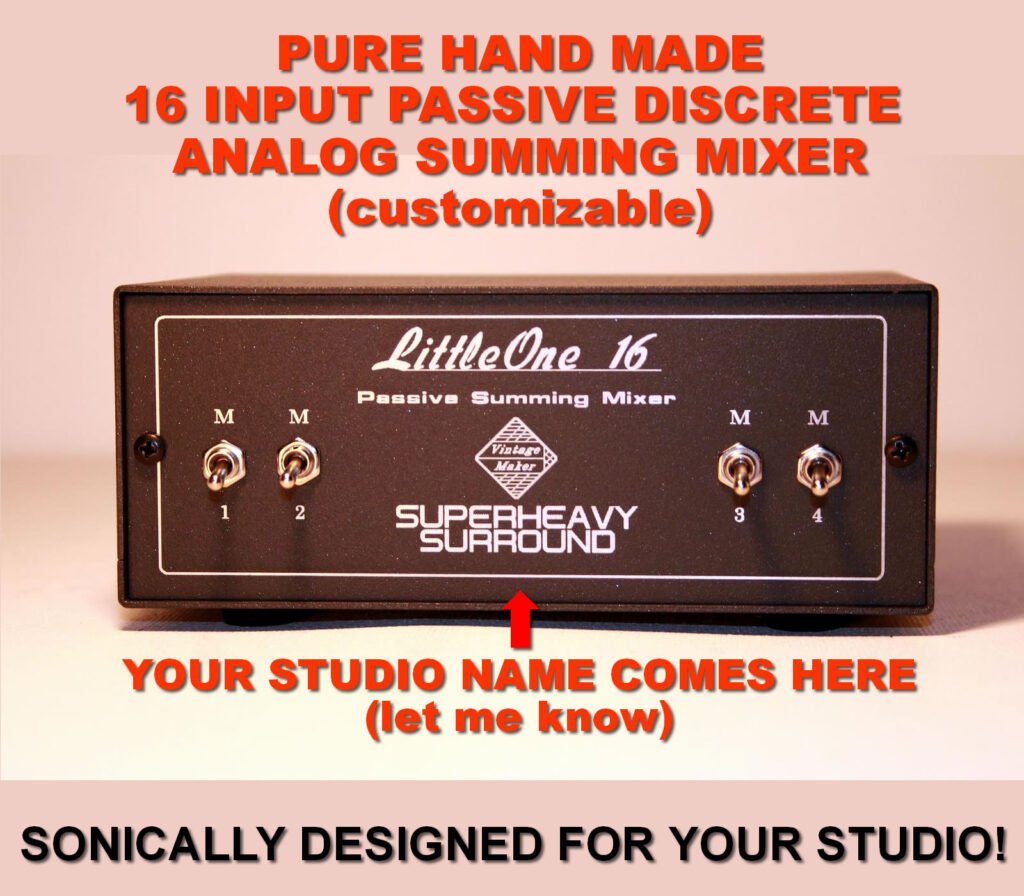 unique summing box for analog recording studio