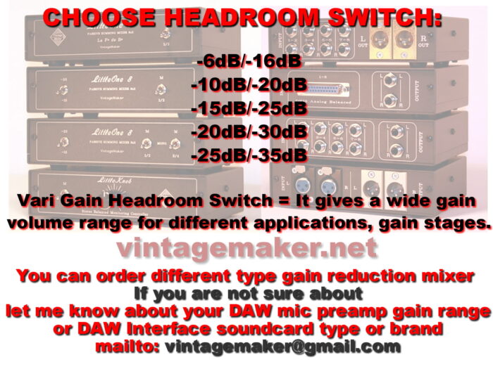variable headroom analog mixer Schematic diagram