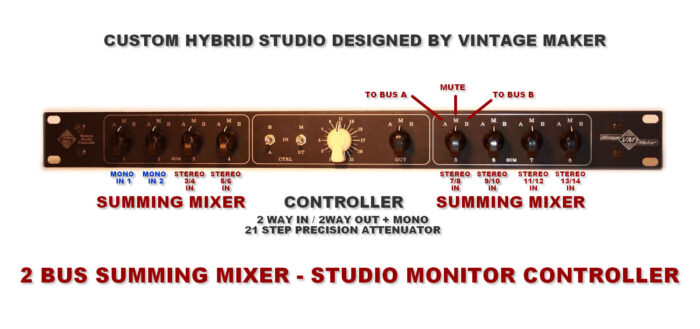 studio summing mixer with built in monitor controller switcher studio summing mixer with built in monitor controller switcher