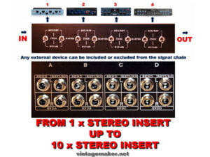insert bypass switch box trs xlr dsub up to 10 insert