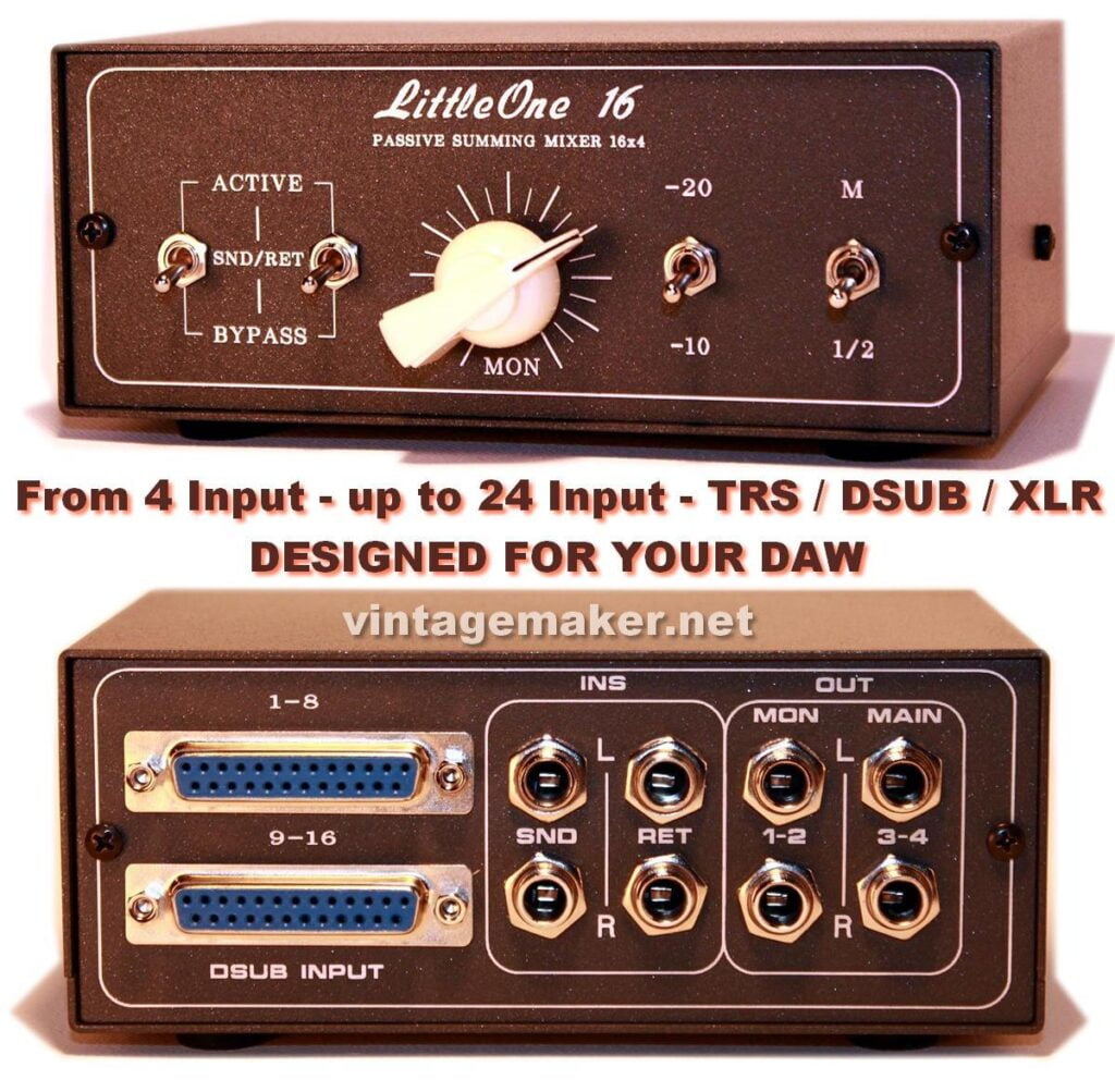 16-24 Channel Desktop Passive Summing Mixer 8 mini desktop studio summing box mixer