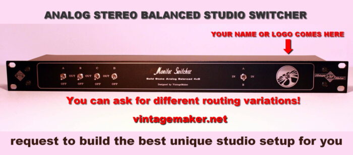 rackmount studio switcher speaker switch rackmount studio switcher speaker switch for Swissonic, Yamaha, Genelec, PSI Audio, KS Digital, Dynaudio, Subzero, IK Multimedia,