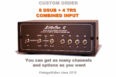 12 input portable analog studio summing mixer box combined inputs trs db25 dsub