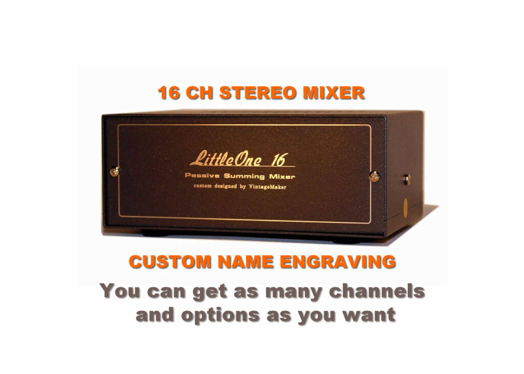 16-24 Channel Desktop Passive Summing Mixer 13 16 ch analog stereo summming box mixer