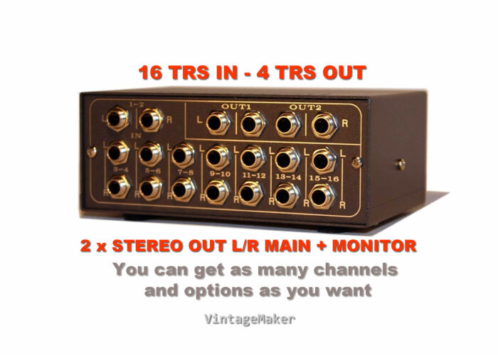 16 ch analog summing box mixer trs in trs main monitor out stereo balanced 16 ch analog summing box mixer trs in trs main monitor out stereo balanced