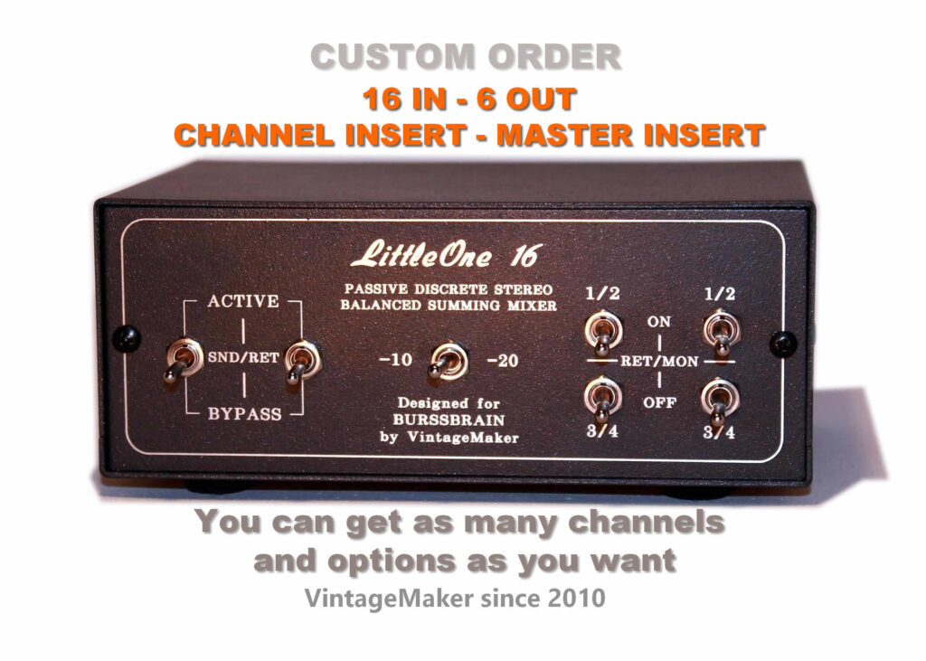 16-24 Channel Desktop Passive Summing Mixer 25 16 input portable analog studio summing mixer box channel master insert