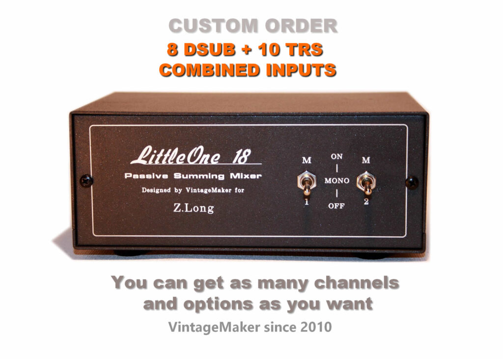 16-24 Channel Desktop Passive Summing Mixer 27 18 input portable analog studio summing mixer box combined inputs trs db25 dsub