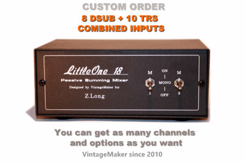 18 input portable analog studio summing mixer box combined inputs trs db25 dsub