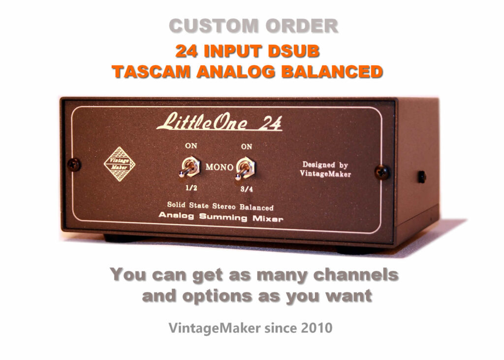 16-24 Channel Desktop Passive Summing Mixer 5 24 input portable analog studio summing mixer box combined inputs trs db25 dsub