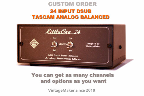 24 input portable analog studio summing mixer box combined inputs trs db25 dsub