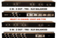 2x6 or 6x2 TRS XLR speaker studio monitor controller