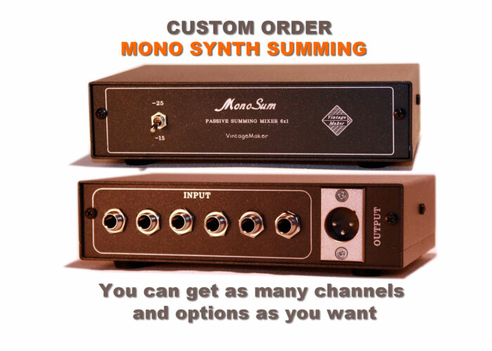 6 ch channel input mono mixer analog summing box