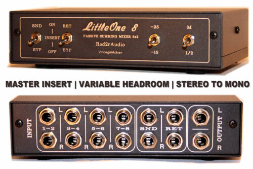 8 ch passive summing mixer mic preamp insert analog headroom