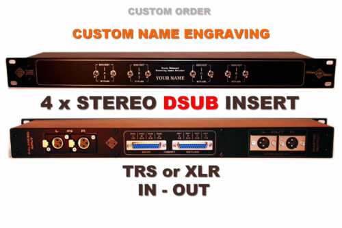 TRS XLR in out DSUB 4 mastering insert bypass switch patchbay