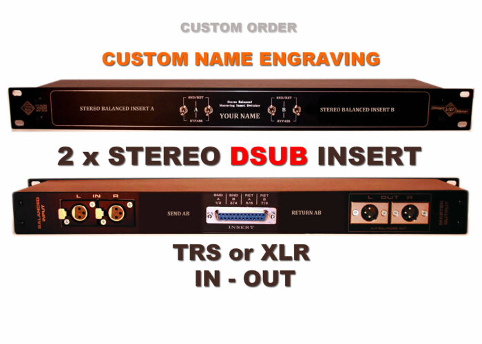 TRS XLR in out dsub balanced 2 stereo mastering insert bypass studio switch patchbay