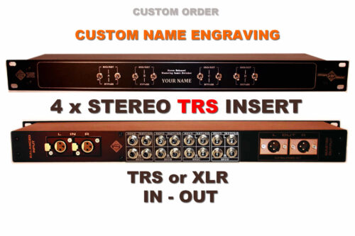 TRS XLR in out trs balanced 4 stereo Mastering Insert Bypass studio switch patchbay with switches