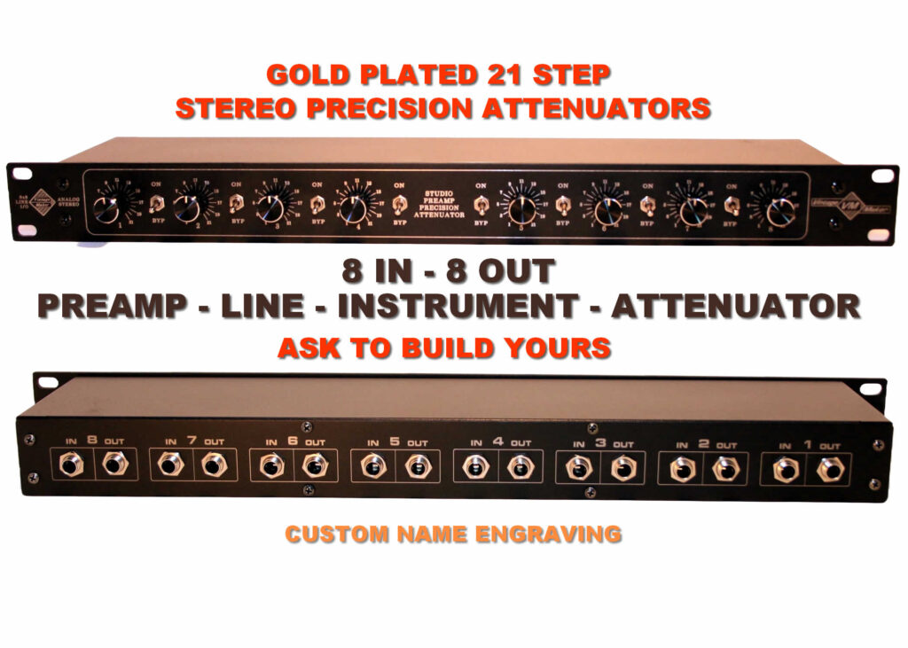 8×8 Preamp Line Level Volume Attenuator Pot Knob Studio Precision ...