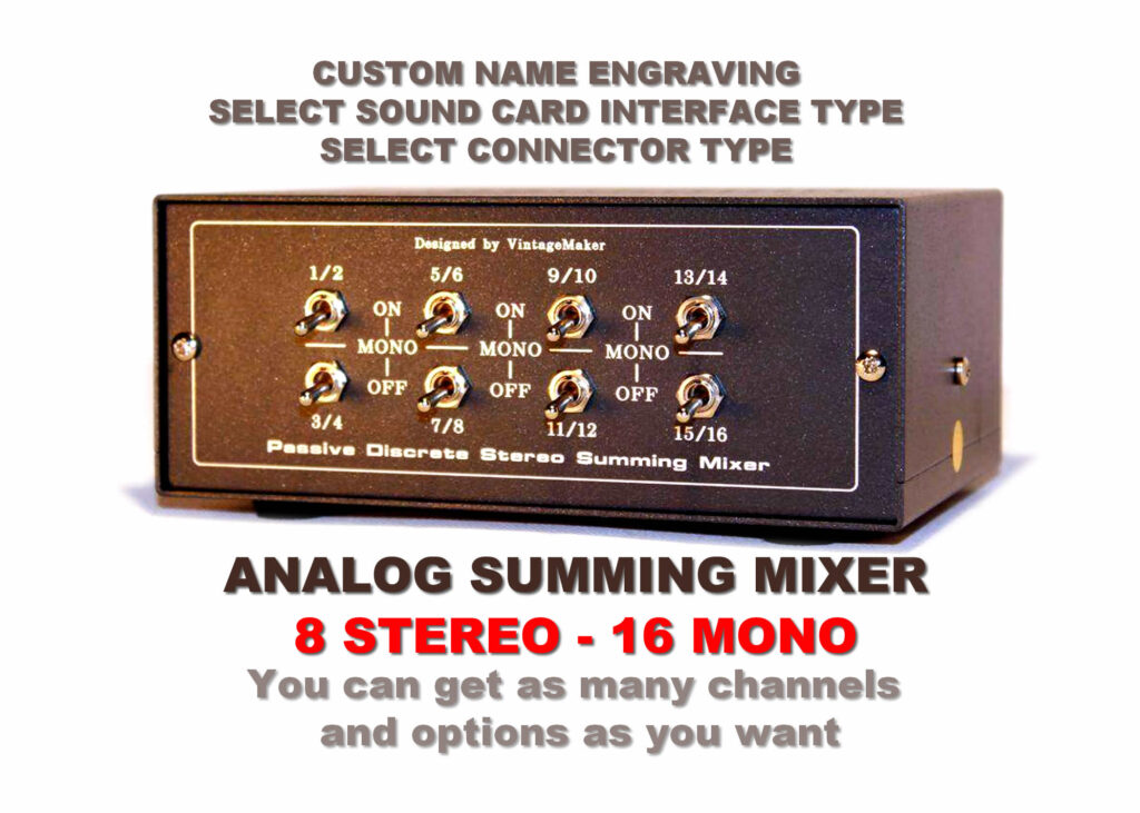 16-24 Channel Desktop Passive Summing Mixer 29 portable compact analog studio summing mixer box travel live dj