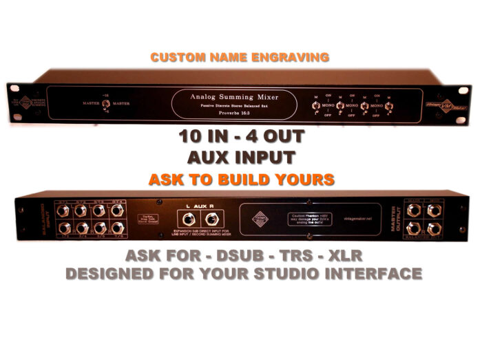 10 input passive mixer with aux input