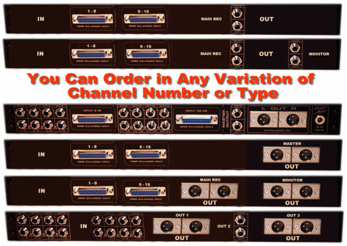 16 channel input rack analog passive summing mixer rear 16 channel input rack analog passive summing mixer rear