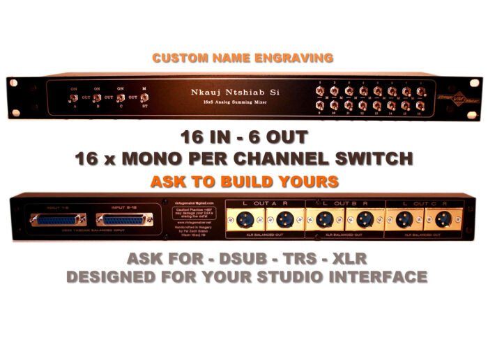 16-ch Summing Mixer with 16 x Mono switch
