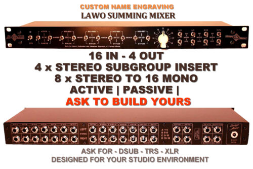 16x4 Lawo 4-Bus Insert Subgroup Summing Mixer Analog Mixing