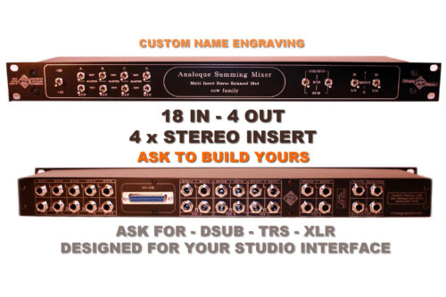 18 Input Summing Mixer with 4 x Stereo Insert designed for Presonus Studio