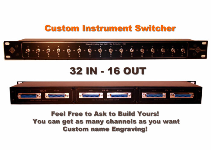 1U Passive 32×16 passive instrument switching device Signal Line Switcher DSUB Tascam 1U Passive 32×16 passive instrument Select switching device Signal Line Selector Switcher DSUB Tascam