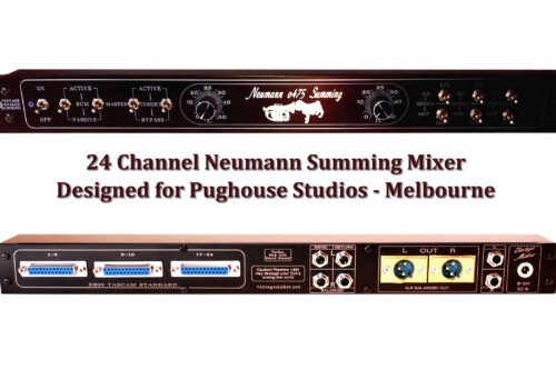 24 Channel Neumann Analog Summing Mixer Designed for Pughouse Studios Melbourne
