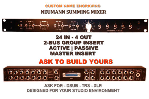 24×4 Neumann 2-BUS 2in1 Active Passive Insert Summing Mixer 24 in input channel