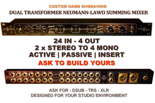 24-In 4-Out 3in1 Neumann-Lawo-Passive Transformer Summing Mixer