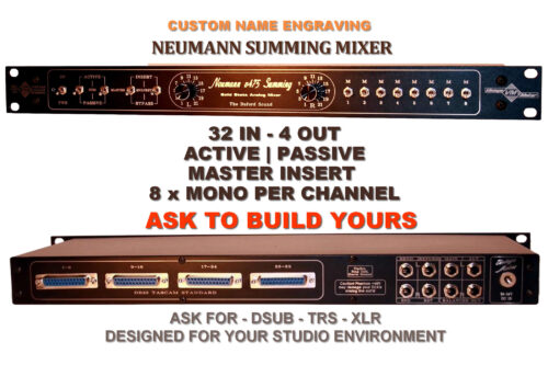 32 channel neumann summing mixer 8 per channel 32×4 Neumann Summing Mixer 8 x Per Channel Mono