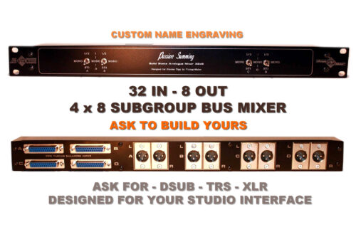 32 In - 8 Out Summing 4-BUS SubGroup Mixer DSUB - XLR