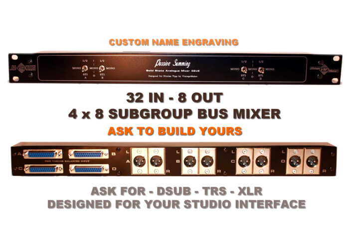 32 In - 8 Out Summing 4-BUS SubGroup Mixer DSUB - XLR