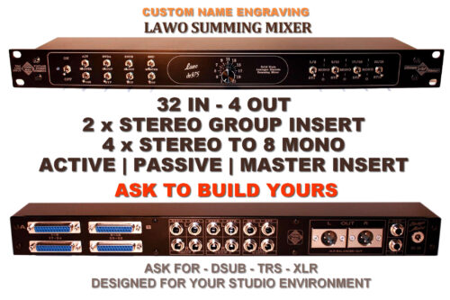 32 input lawo 2 sub group insert analog studio summing mixer